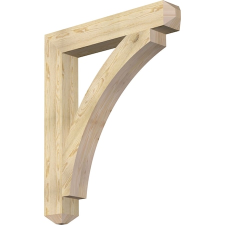 Ekena Millwork Thorton Craftsman Rough Sawn Bracket, Douglas Fir, 6"W x 40"D x 48"H BKT06X40X48THR04RDF